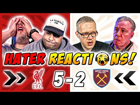 Liverpool's Rivals & Haters MISERABLE 😖 Reactions to Liverpool 5-2 West Ham | Premier League Fan Rea