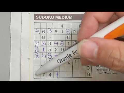 Today, Seven sudokus to solve. (#836) A Medium Sudoku puzzle. 05-18-2020