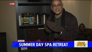 Sherman enjoys summer day spa retreat in at Spavia in Fishers
