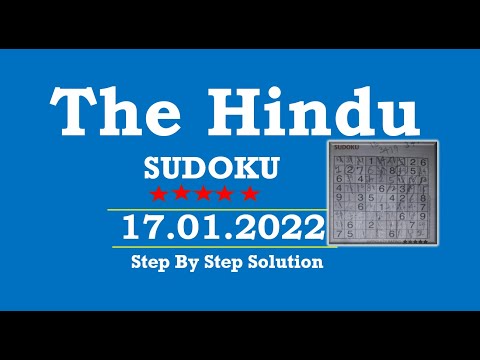 How to Solve 5 Star Hindu  Sudoku Jan 17, 2022 -  Step By Step Solution