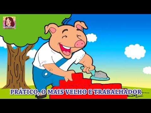 TRÊS PORQUINHOS em PORTUGUÊS com LETRA - CANTE JUNTO ! COPIAR LETRA NA DESCRIÇÃO #TRESPORQUINHOS