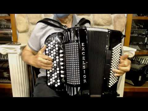 EXC696CB - NEW Black Excelsior 696 Chromatic Button Accordion C LMM 68 96 $3999