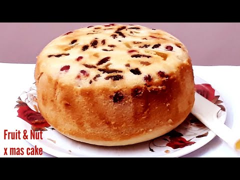Christmas Special Traditional Fruit & Nut Cake Recipe ,X mas cake recipe, Easy x mas cake recipe