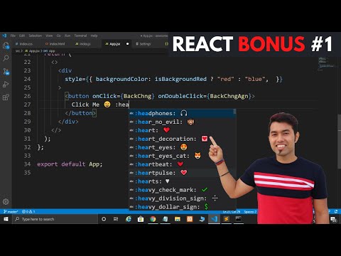 ReactJS Bonus How to Type Emoji  in VS Code in 2020 | VS Code Emoji Extension