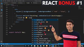 ReactJS  Bonus: How to Type Emoji 👍 in VS Code in 2020 | VS Code Emoji Extension