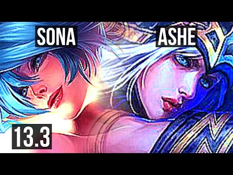SONA & Sivir vs ASHE & Jhin (SUP) | 2/0/12, 1.9M mastery, 800+ games | EUW Master | 13.3