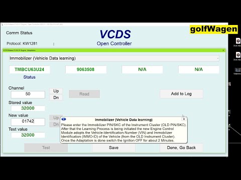 VW engine ecu swap /immobilizer vehicle data learning/