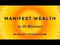 MANIFEST WEALTH - POWERFUL 10 Minute Manifestation Meditation