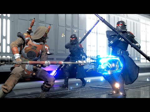 Purge Troopers vs Raiders - STAR WARS JEDI SURVIVOR NPC Wars