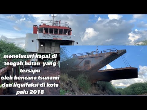salah satu saksi bisu kapal yang tersapu tsunami di kota palu tahun 2018 #kapal #kotapalu