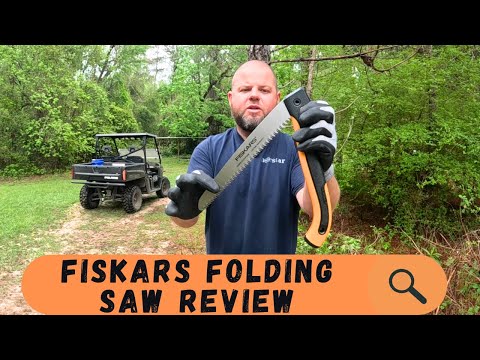 Fiskars Hand Saw, Folding Saw with Dual Position Locking Saw Blade for Overhand Cuts and Under Cuts and Power Tooth Blade with Triple Ground Teeth, Soft Grip 10-Inch Pruning Saw video review thumbnail