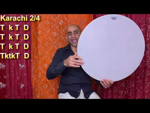 Asif Qu Middle Eastern Percussion Video 13 - Frame Drum Polyrhythms and Funky Groove