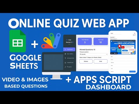 Build a FULL Quiz App with Login, OTP & Dashboard using Google Apps Script  | D9