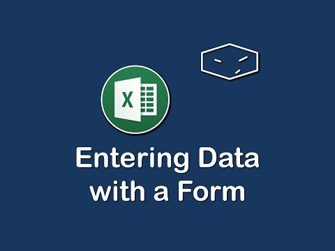 ms office excel entering data with a form