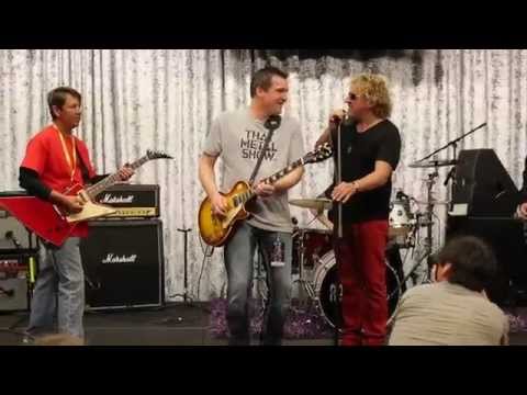 Sammy Hagar sings with campers at Rock and Roll Fantasy Camp 2013 in Las Vegas