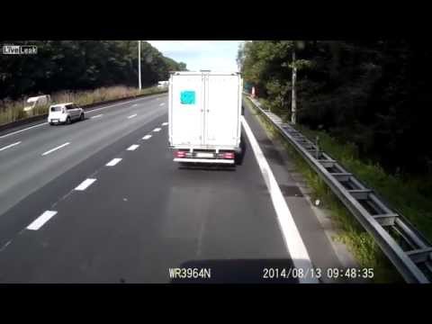 Car crashes into traffic jam