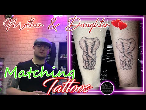 Mother and Daughter Matching Tattoos | Time Lapse
