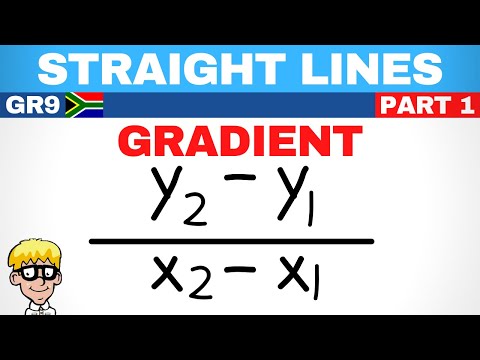Straight line graphs grade 9: Gradient Part 1