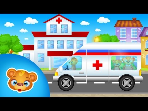 Ambulance for children - cartoon for kids