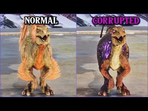 ARK ASCENDED CORRUPTED FORMS - ALL CORRUPTED DINOS COMPARISON 4K