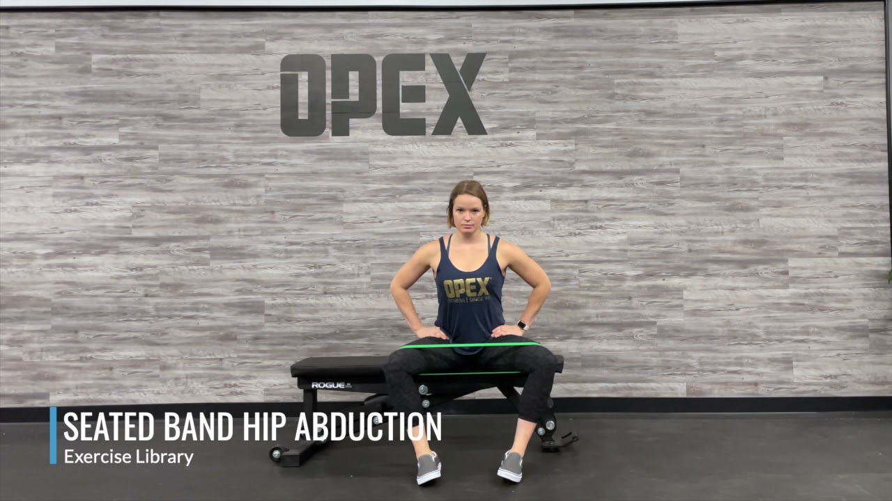 Seated Band Hip Abduction - YouTube