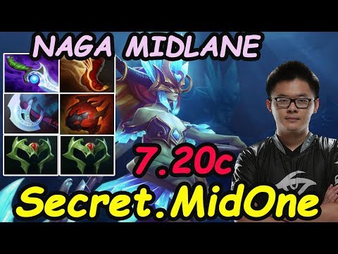Secret.MidOne - [NagaSiren] MIDLANE IMBA HERO NEW CANCER in 7.20c | Dota2 Rank