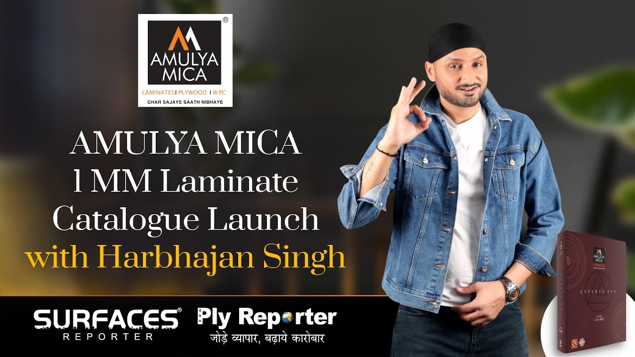 LIVE! Cricketer Harbhajan Singh Unveiling Amulya Mica 1MM Catalogue - Ply Reporter