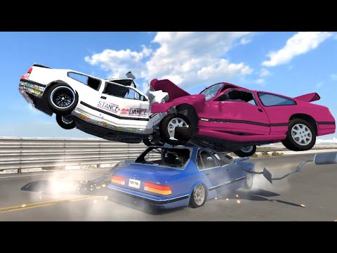 Loss of Control Car Crashes 54 - BeamNG Drive