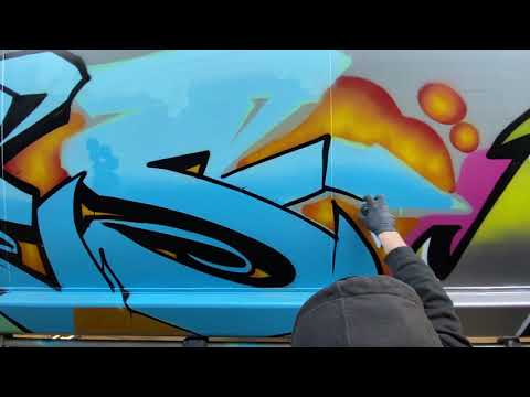 ALL NEW SDK VIDEO!! F**K THE AUTHORITY -Q Stompdown Killaz Graffiti Video