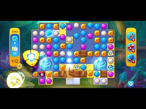 Mobile game : Fishdom [simulation] level 5593