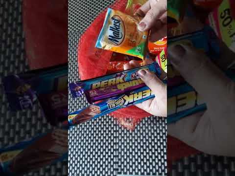 unboxing of gift hamper #chocolate #chips#shorts #funmola