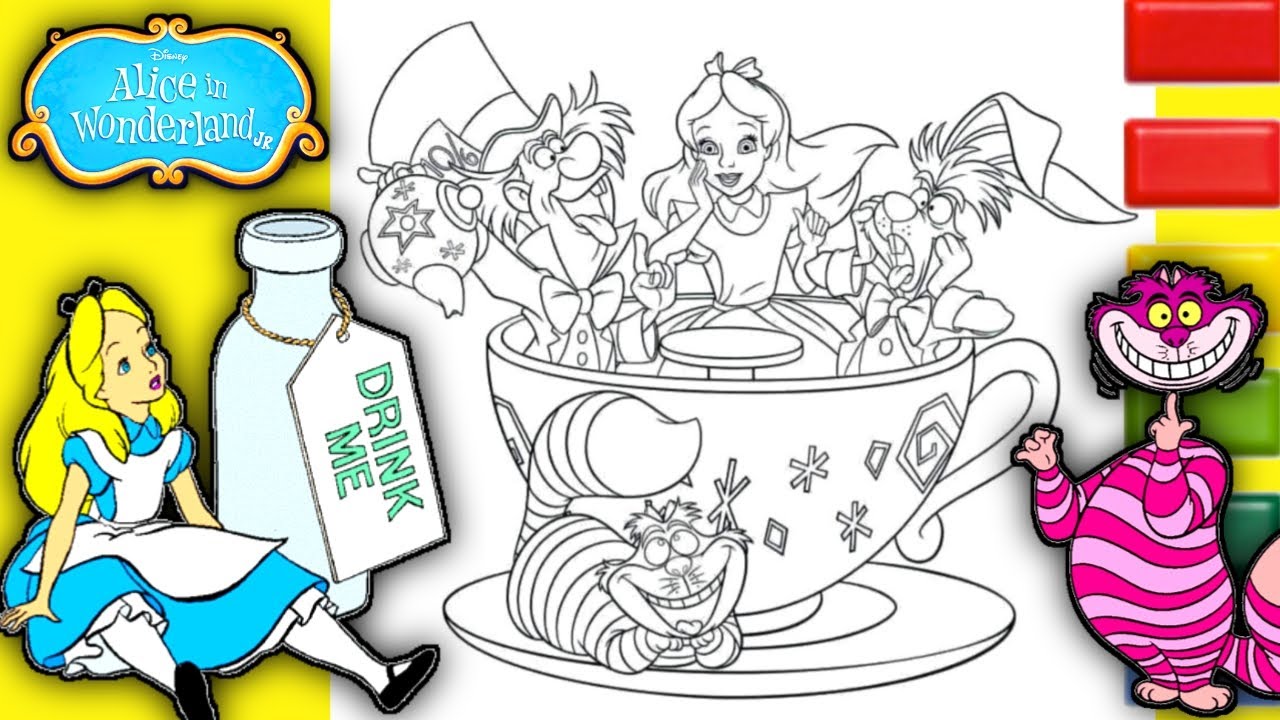 Coloring Alice in Wonderland Disney Coloring page