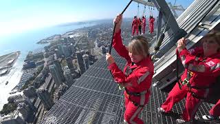 Toronto CN Tower EdgeWalk: The Craziest View in Canada! Would You Do This