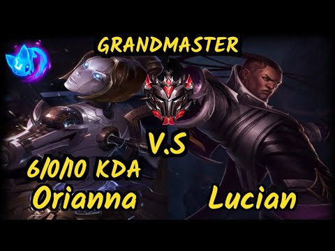 DOPA (Apdo) (ORIANNA) vs LUCIAN - 6/0/10 KDA MID GAMEPLAY - KR Ranked GRANDMASTER