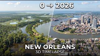 Timelapse of New Orleans 1718 - 2026 | History in 3D Animation