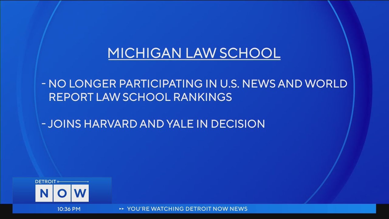 University of Michigan law school says it won't participate in US News rankings