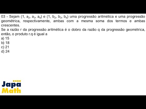 Prova Resolvida AFA(2011 - 2012) - Progressão Aritmética e Progressão Geométrica