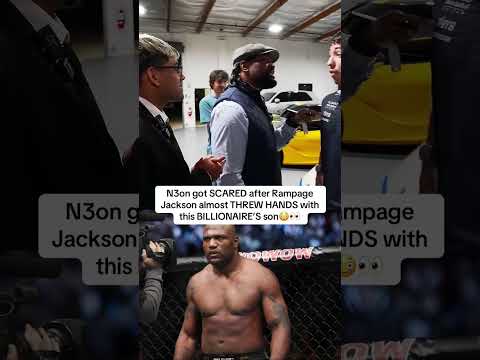 N3on got SCARED after Rampage Jackson THREW HANDS😳👀 #ufc #rampagejackson #n3on