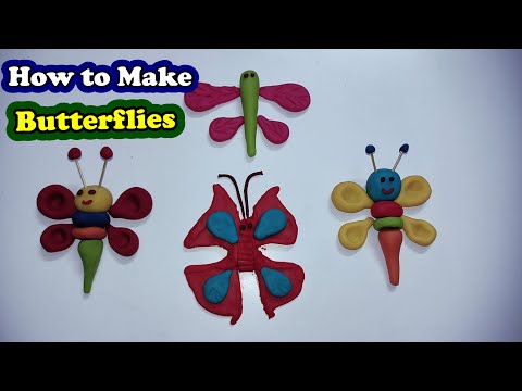 Amazing Butterflies DIY Miniature  How to make Butterflies using polymer  clay Tutorial | DIY Craft