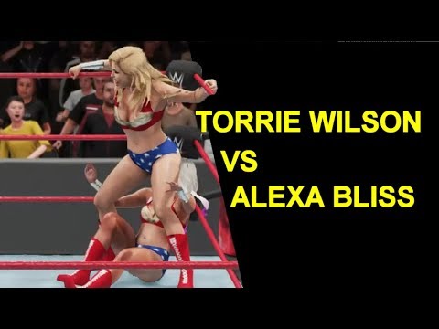 WWE 2K18 Torrie Wilson vs Alexa Bliss - Wonder Woman Match