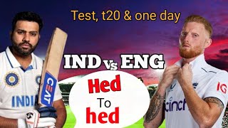 India vs England Live cricket today |hed to hed position