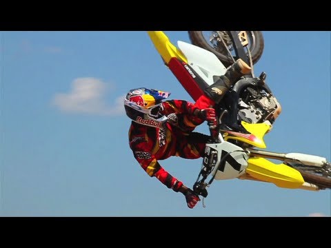 James Stewart rides new Suzuki at home track