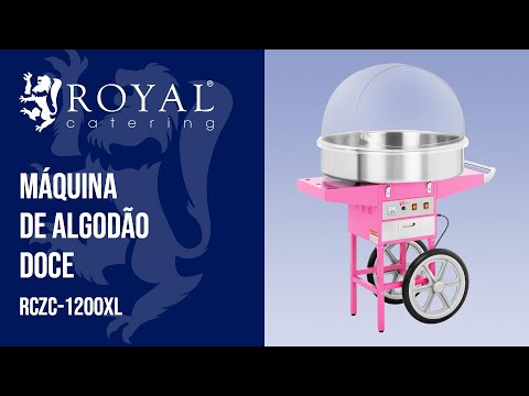 vídeo - Máquina de Algodão Doce - 72 cm - carrinho incl. - cobertura
