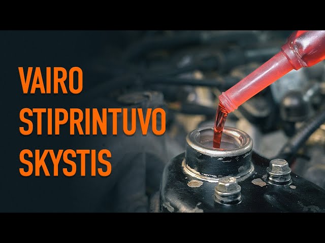 Peržiūrėkite vaizdo įrašo vadovą, kaip pakeisti VW SCIROCCO Vairo stiprintuvo alyva