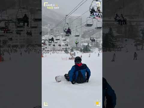 然後帶三人逛雪道～ #snowboarding #苗場スキー場  #苗場滑雪教練 #滑雪課程 #snowboard instructor#Snowboard#snowlover