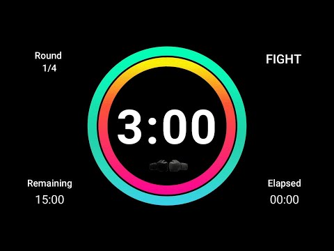 Boxing Timer / 4 Rounds (Fight 3 min x 1 min Break)