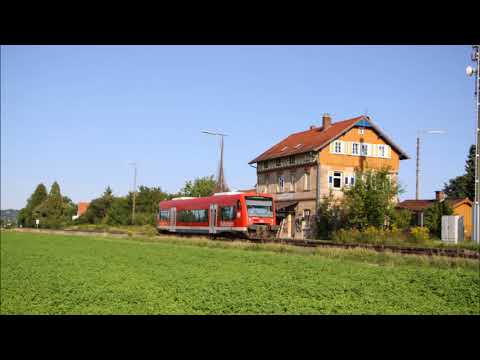 Züge in Kilchberg bei Tübingen (Rastatt Umleiter)