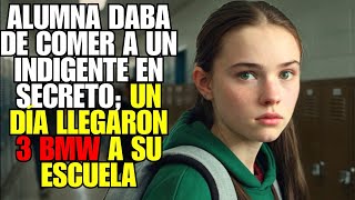 Estudiante alimentaba en secreto a un vagabundo cada día — Una mañana, 3 BMW llegaron a su escuela