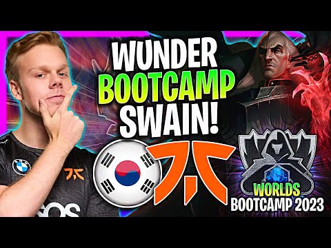 WUNDER FIRST GAME WITH SWAIN IN KOREA SOLOQ! | FNC Wunder Plays Swain Top Worlds Bootcamp 2023!