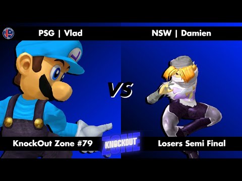 KnockOut Zone #79 - SSBM Losers Semi Final - Vlad (Luigi) vs Damien (Sheik)